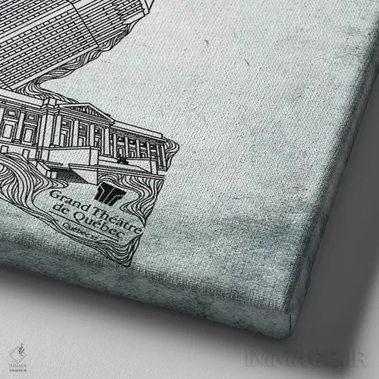 تابلو کبک (کانادا) اثر فایو بای فایو کالکتیو - نمای نزدیک بافت بوم