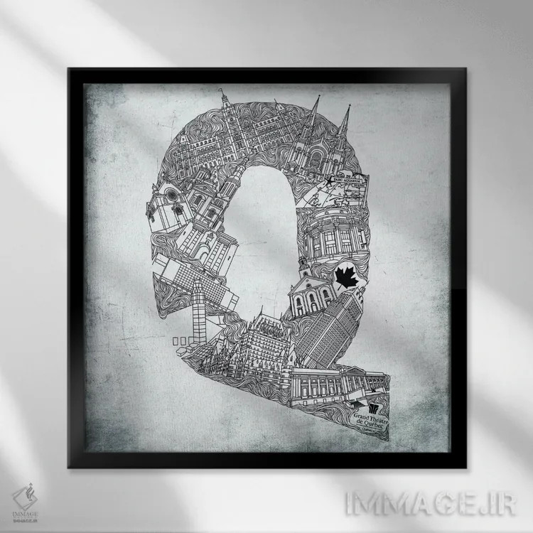 تابلو کبک (کانادا) اثر فایو بای فایو کالکتیو - نمای قابدار مشکی