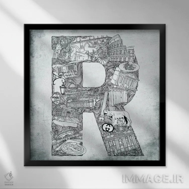 تابلو رم اثر فایو بای فایو کالکتیو - نمای قابدار مشکی