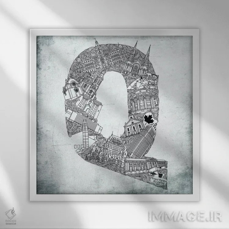 تابلو کبک (کانادا) اثر فایو بای فایو کالکتیو - نمای قابدار سفید