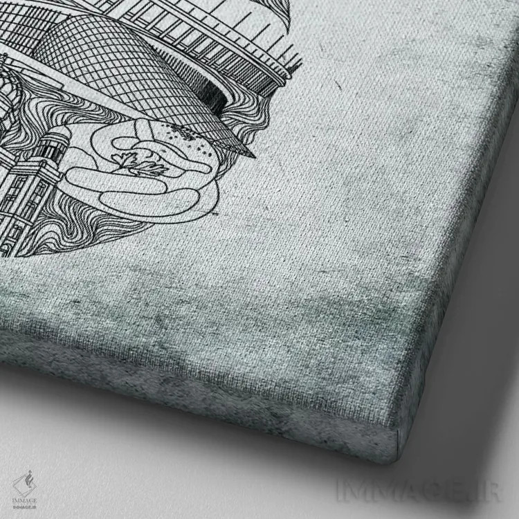 تابلو برلین اثر فایو بای فایو کالکتیو - نمای نزدیک بافت بوم