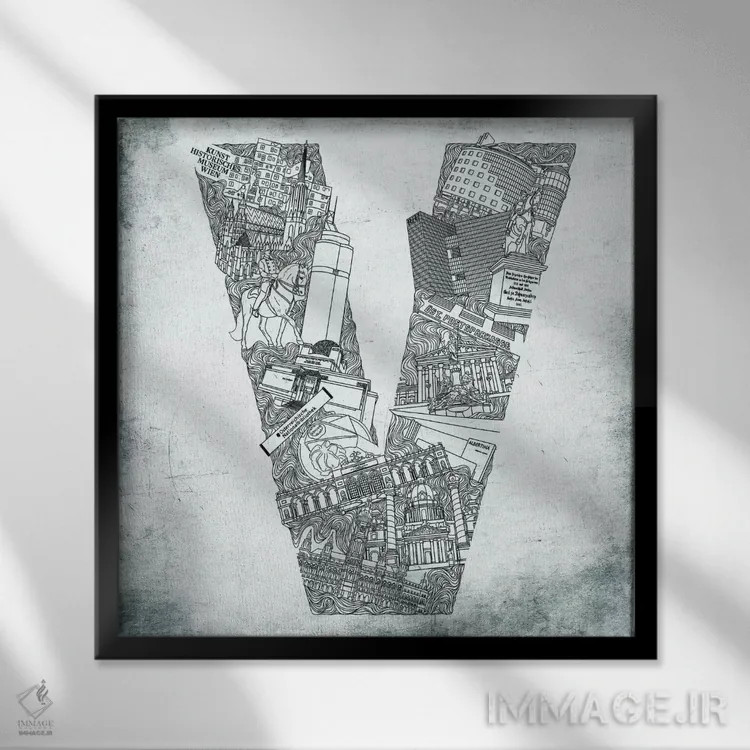 تابلو وین اثر فایو بای فایو کالکتیو - نمای قابدار مشکی