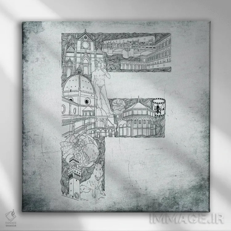 تابلو فلورانس اثر فایو بای فایو کالکتیو - نمای روبهرو روی دیوار