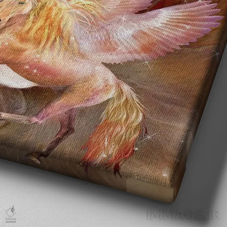 تابلو رز افسونشده اثر کارول کاوالاریس - نمای نزدیک بافت بوم