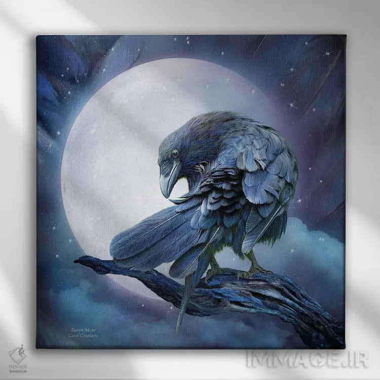 تابلو ماه زاغ اثر کارول کاوالاریس - نمای روبهرو روی دیوار