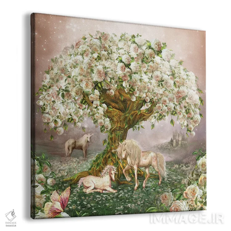 تابلو درخت رز تکشاخ اثر کارول کاوالاریس - نمای پرسپکتیو محصول