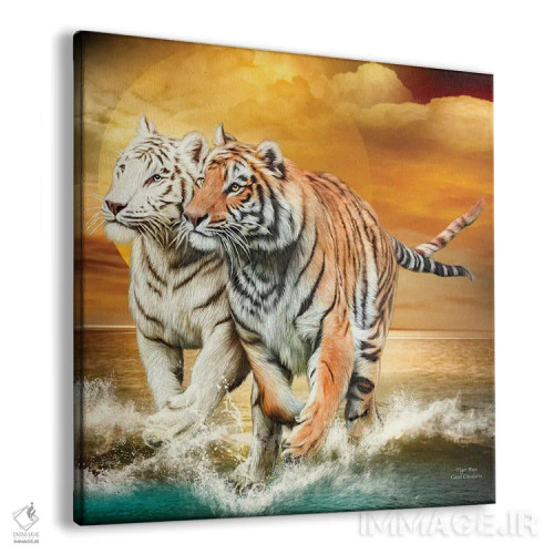 تابلو دویدن ببر اثر کارول کاوالاریس - نمای پرسپکتیو محصول