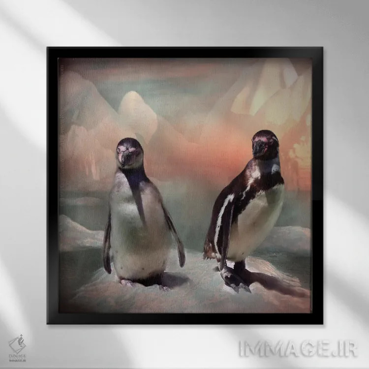 تابلو درخشش گلسرخی اثر کارول کاوالاریس - نمای قابدار مشکی