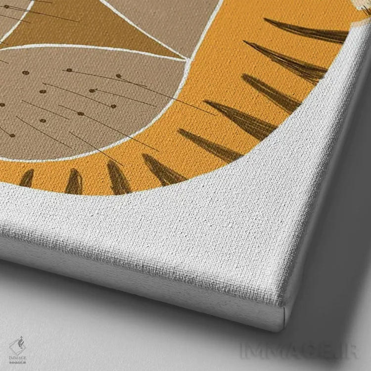 تابلو شجاع باش اثر کارلا دالی - نمای نزدیک بافت بوم