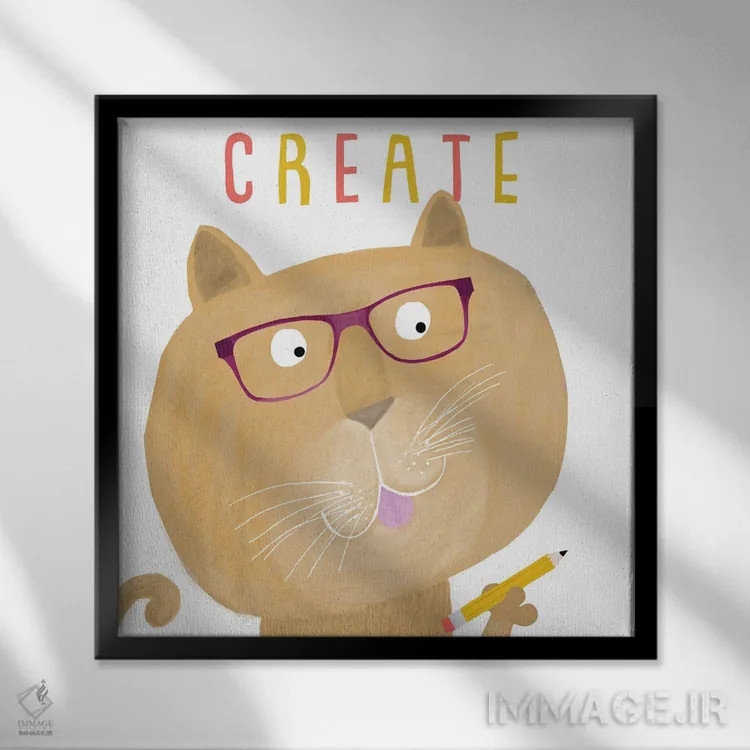 تابلو خلق کن اثر کارلا دالی - نمای قابدار مشکی