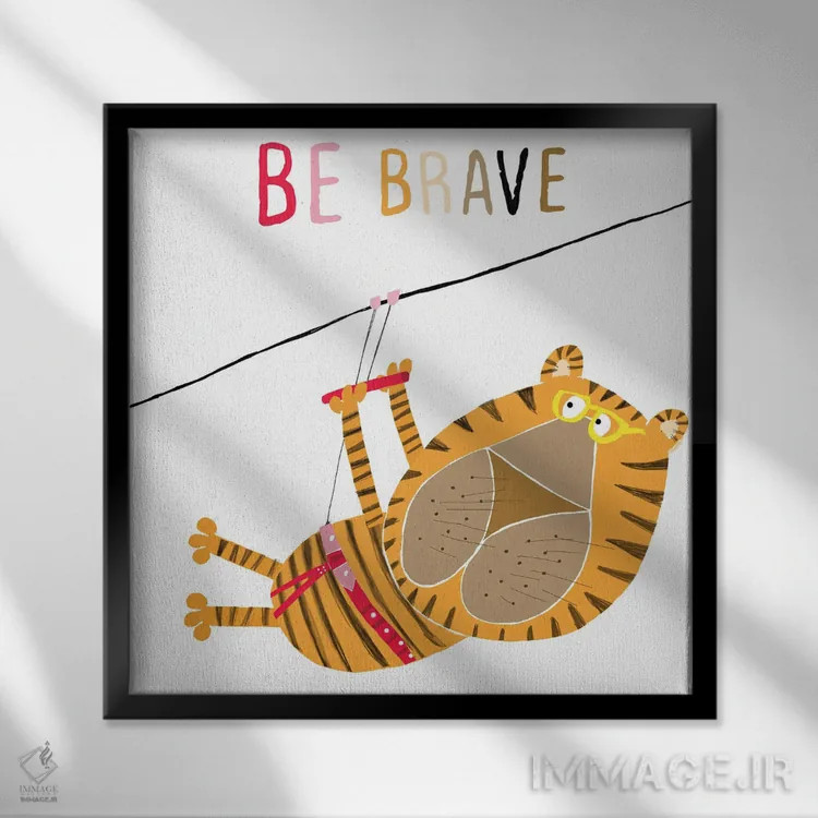 تابلو شجاع باش اثر کارلا دالی - نمای قابدار مشکی