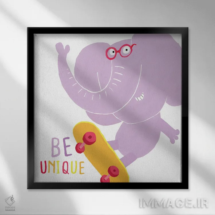 تابلو منحصربهفرد باش اثر کارلا دالی - نمای قابدار مشکی