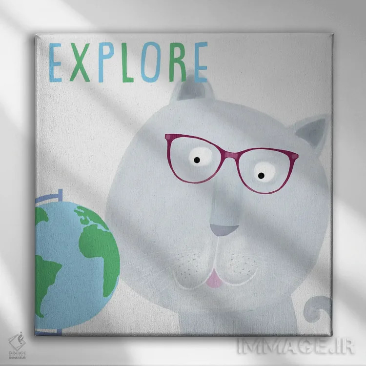 تابلو اکتشاف کن اثر کارلا دالی - نمای روبهرو روی دیوار