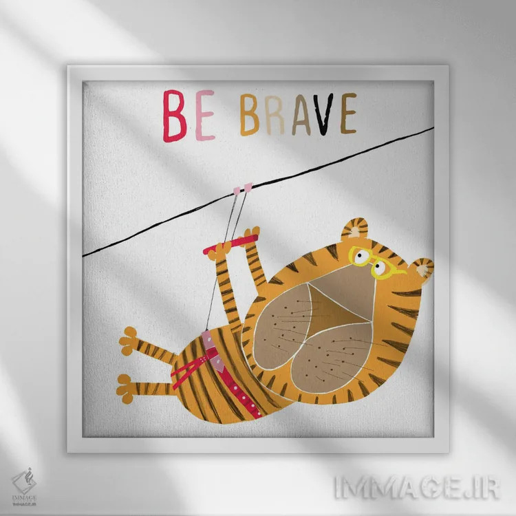 تابلو شجاع باش اثر کارلا دالی - نمای قابدار سفید