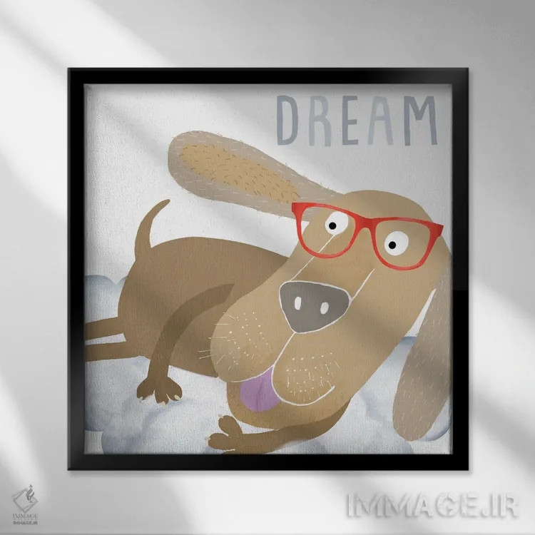 تابلو رویاپردازی کن اثر کارلا دالی - نمای قابدار مشکی