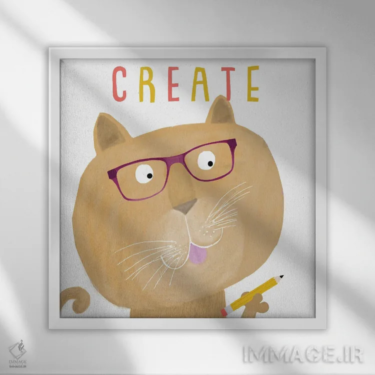 تابلو خلق کن اثر کارلا دالی - نمای قابدار سفید