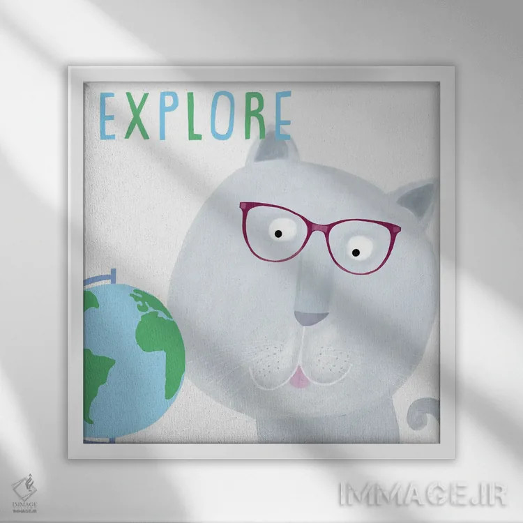 تابلو اکتشاف کن اثر کارلا دالی - نمای قابدار سفید