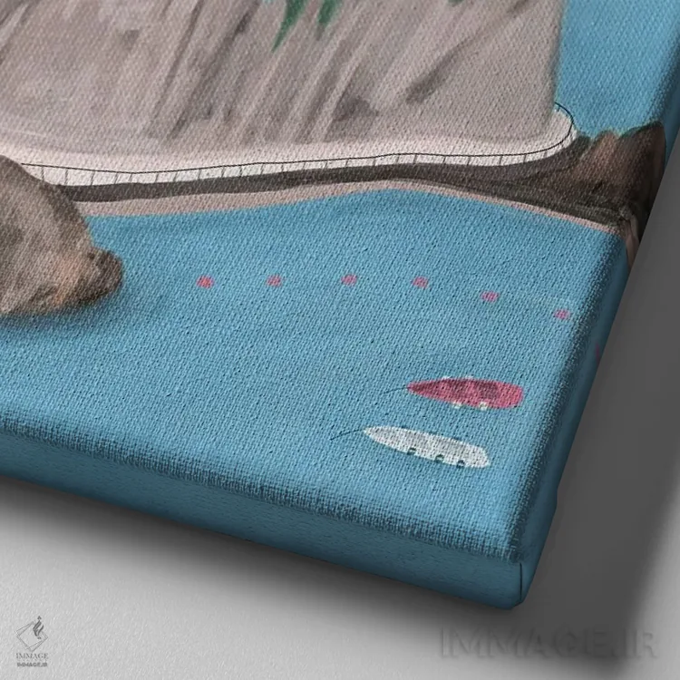 تابلو مانارولا، ایتالیا اثر کارلا دالی - نمای نزدیک بافت بوم