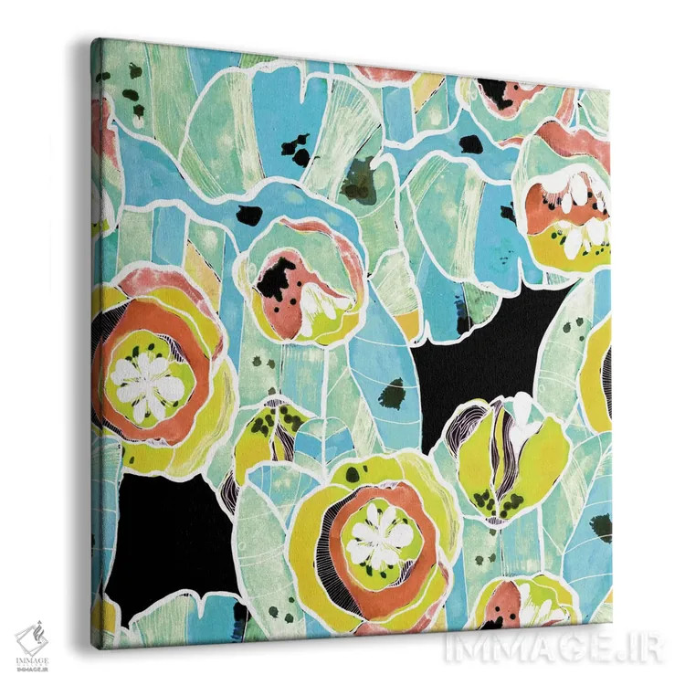 تابلو گلهای انتزاعی اثر کایِنا بلانکا - نمای پرسپکتیو محصول