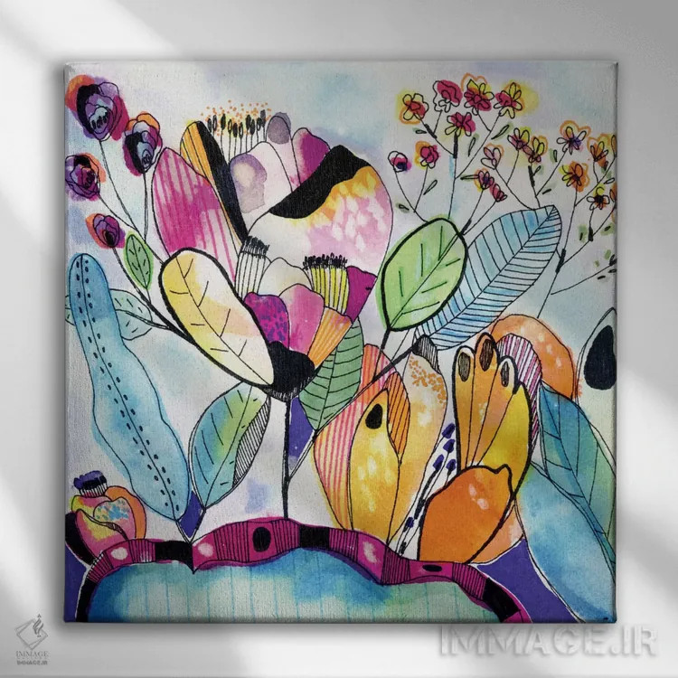 تابلو باغ سورئال اثر کایِنا بلانکا - نمای روبهرو روی دیوار