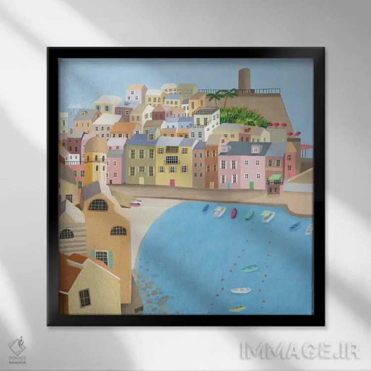 تابلو ورناتزا ایتالیا اثر کارلا دالی - نمای قابدار مشکی