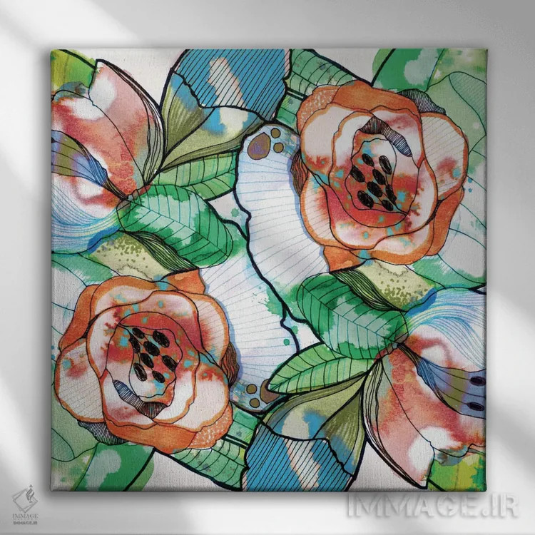 تابلو باغ فانتزی اثر کایِنا بلانکا - نمای روبهرو روی دیوار