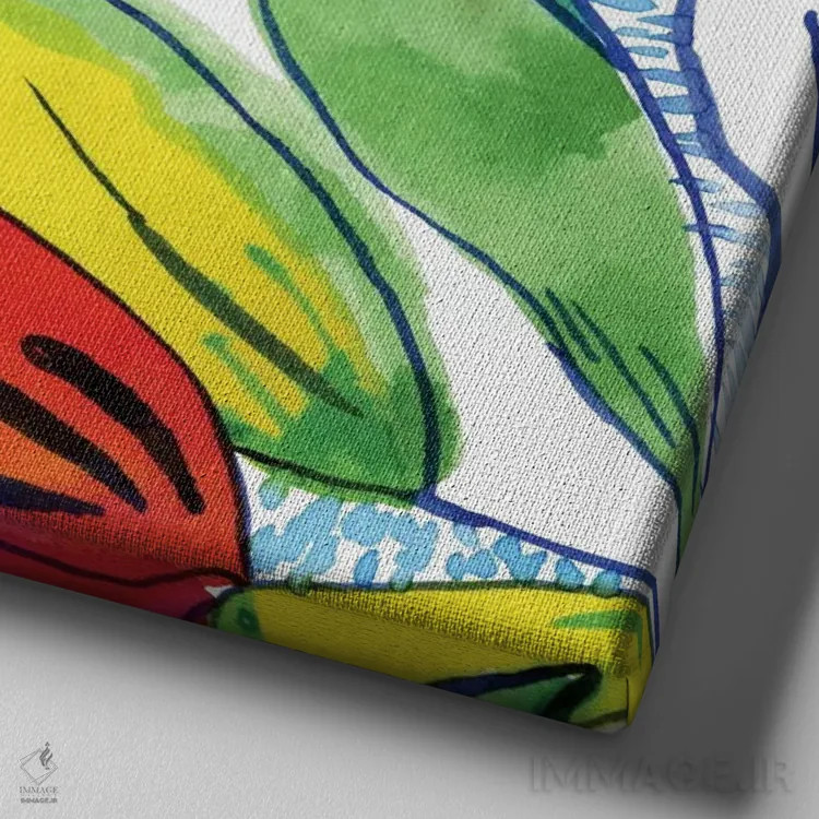 تابلو تروپیکالیا اثر کایِنا بلانکا - نمای نزدیک بافت بوم