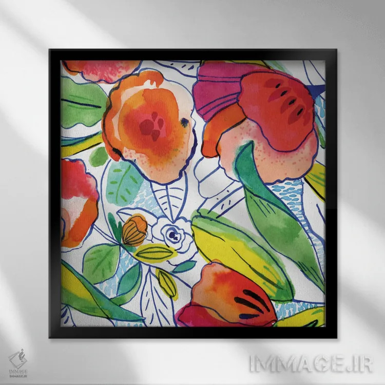 تابلو تروپیکالیا اثر کایِنا بلانکا - نمای قابدار مشکی