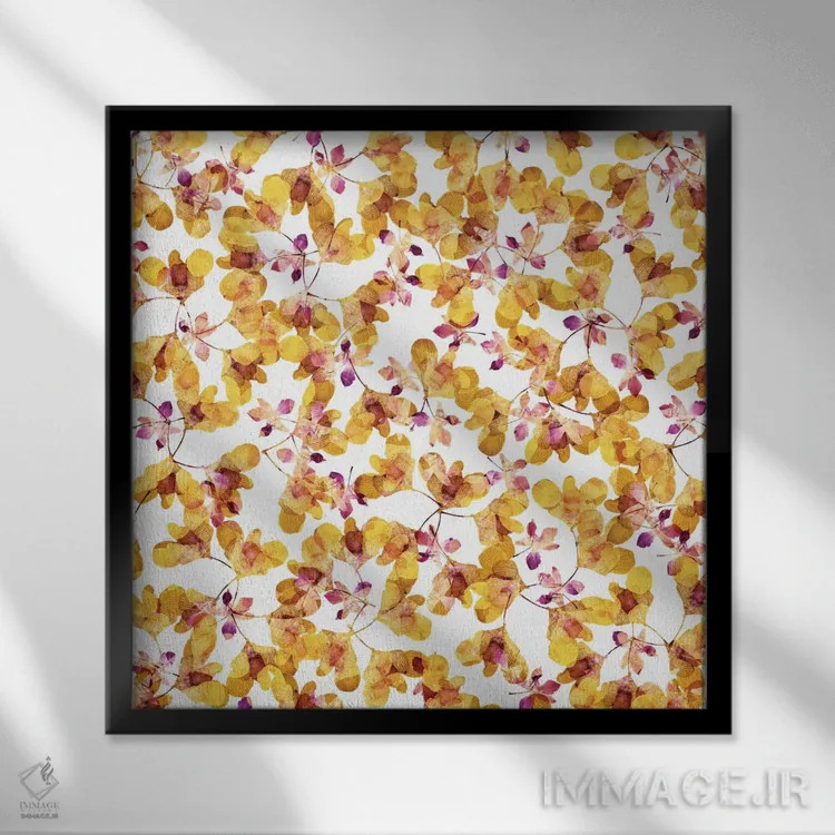 تابلو طرح پاییزی اثر کایِنا بلانکا - نمای قابدار مشکی