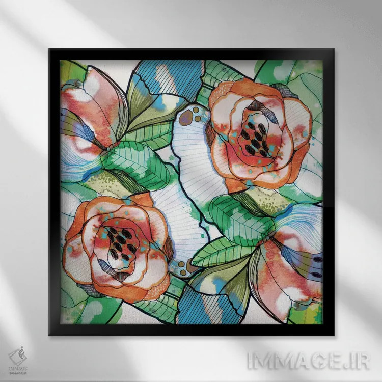 تابلو باغ فانتزی اثر کایِنا بلانکا - نمای قابدار مشکی