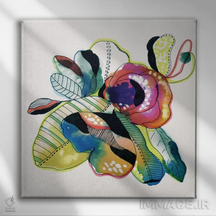 تابلو ارگانیک (طبیعتگرا) اثر کایِنا بلانکا - نمای روبهرو روی دیوار