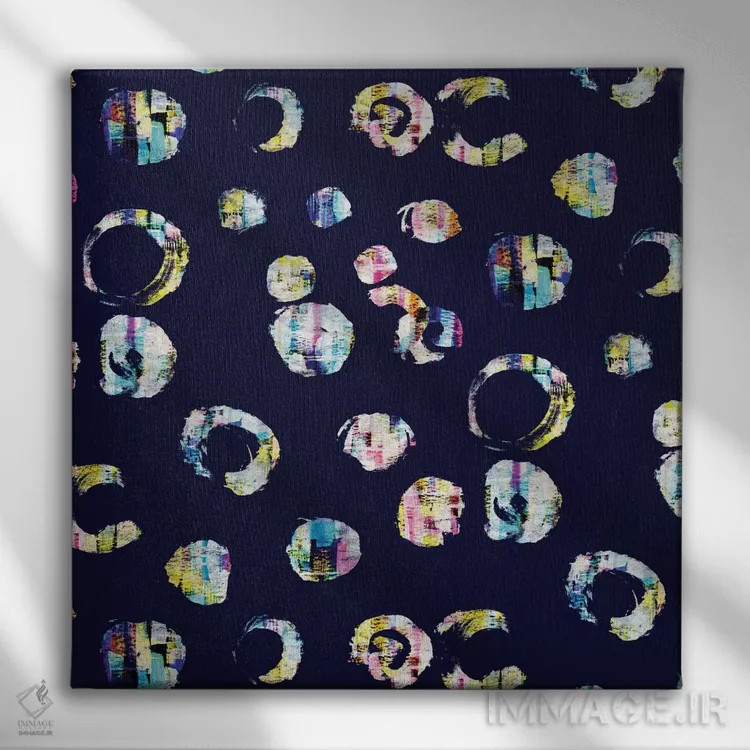 تابلو انتزاعی (آبستره) اثر کایِنا بلانکا - نمای روبهرو روی دیوار