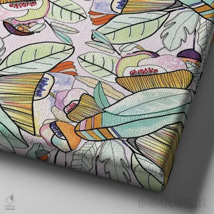 تابلو کاریب (جزایر) اثر کایِنا بلانکا - نمای نزدیک بافت بوم