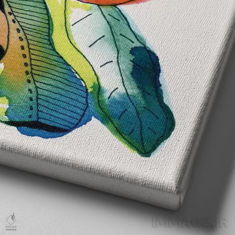 تابلو ارگانیک (طبیعتگرا) اثر کایِنا بلانکا - نمای نزدیک بافت بوم