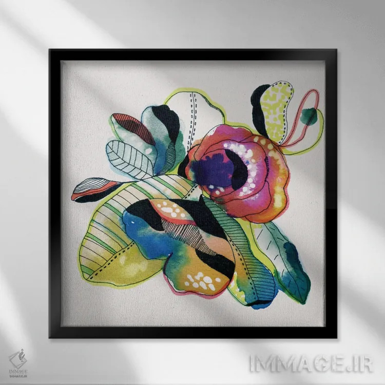 تابلو ارگانیک (طبیعتگرا) اثر کایِنا بلانکا - نمای قابدار مشکی