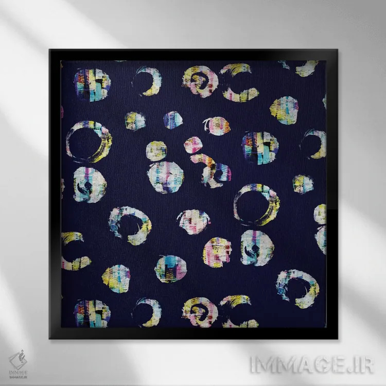 تابلو انتزاعی (آبستره) اثر کایِنا بلانکا - نمای قابدار مشکی