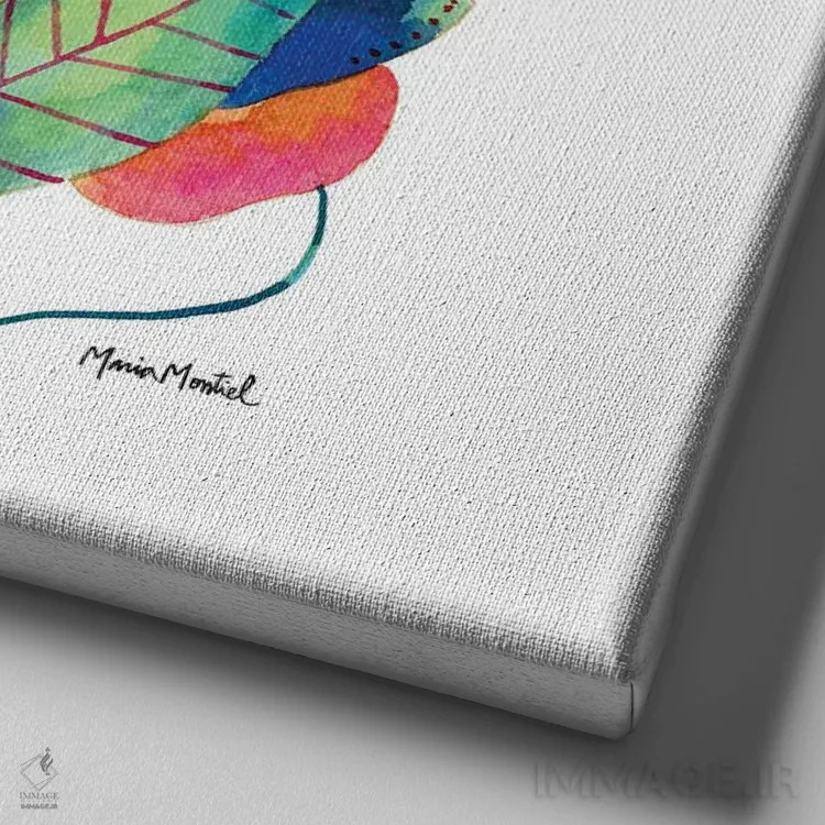 تابلو تعادل اثر کایِنا بلانکا - نمای نزدیک بافت بوم