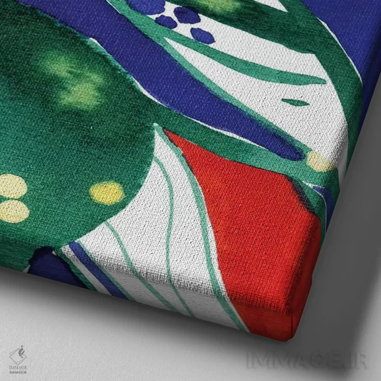 تابلو آتش اثر کایِنا بلانکا - نمای نزدیک بافت بوم