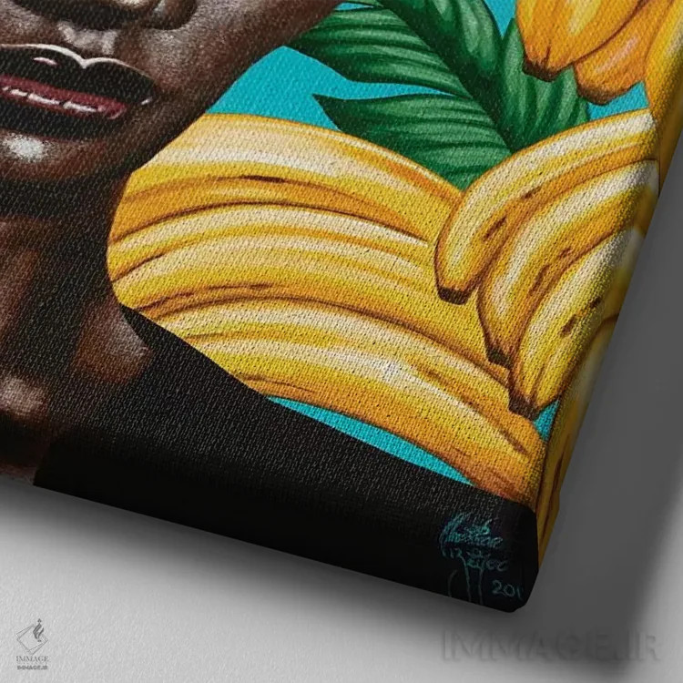 تابلو سیارهٔ ما (اسپانیایی) اثر کریستین بییر - نمای نزدیک بافت بوم