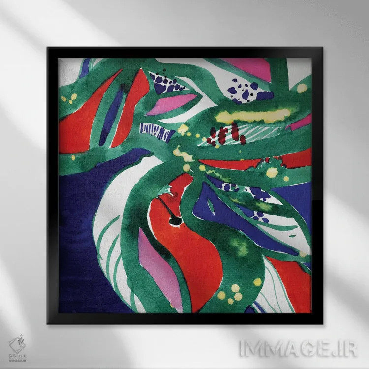 تابلو آتش اثر کایِنا بلانکا - نمای قابدار مشکی