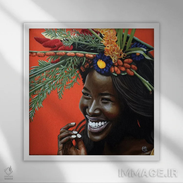 تابلو فرزند طبیعت اثر کریستین بییر - نمای قابدار سفید