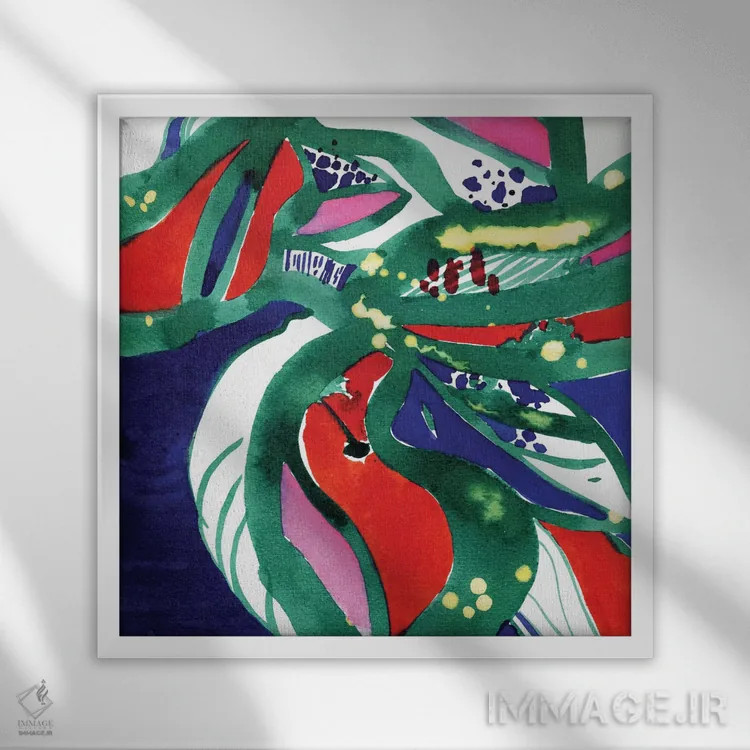 تابلو آتش اثر کایِنا بلانکا - نمای قابدار سفید