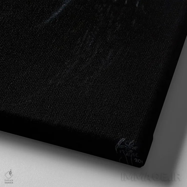 تابلو تا طلوع آفتاب اثر کریستین بییر - نمای نزدیک بافت بوم