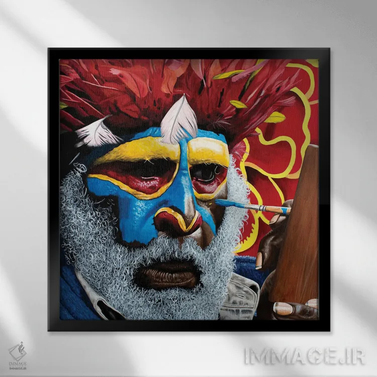 تابلو آمادهسازی اثر کریستین بییر - نمای قابدار مشکی