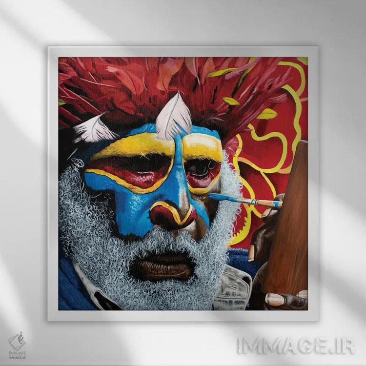 تابلو آمادهسازی اثر کریستین بییر - نمای قابدار سفید