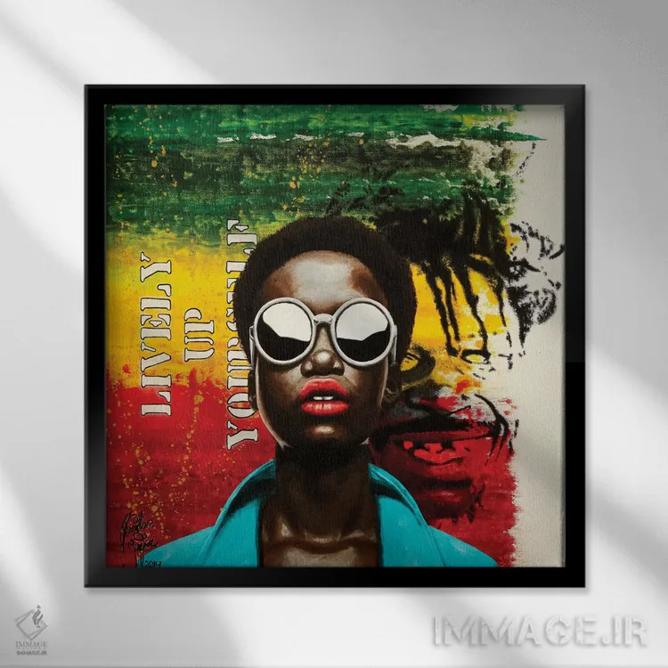 تابلو خودت را شاداب کن اثر کریستین بییر - نمای قابدار مشکی