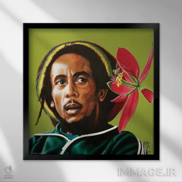 تابلو عاشق مادرزاد اثر کریستین بییر - نمای قابدار مشکی