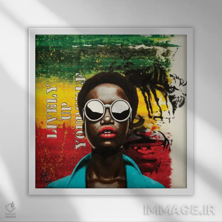 تابلو خودت را شاداب کن اثر کریستین بییر - نمای قابدار سفید