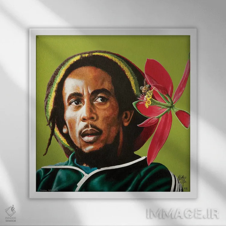 تابلو عاشق مادرزاد اثر کریستین بییر - نمای قابدار سفید