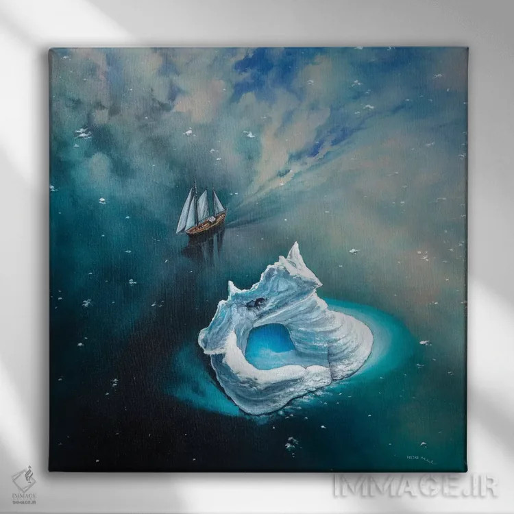 تابلو پرواز در آسمان اثر کالر بای فلیکز (نام هنرمند) - نمای روبهرو روی دیوار